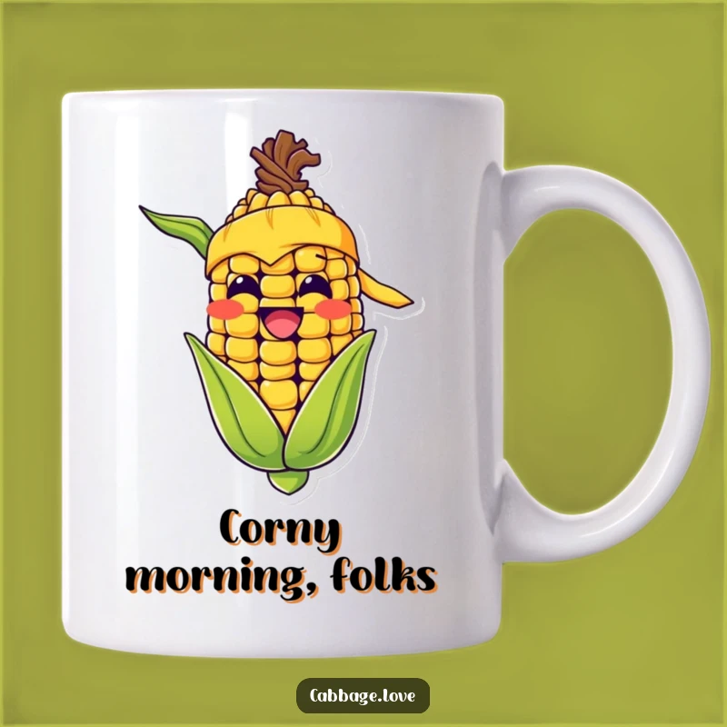 Funny Corn Cob Grin Mug: Happy Bandana Kernel Gift for Veggie Lovers