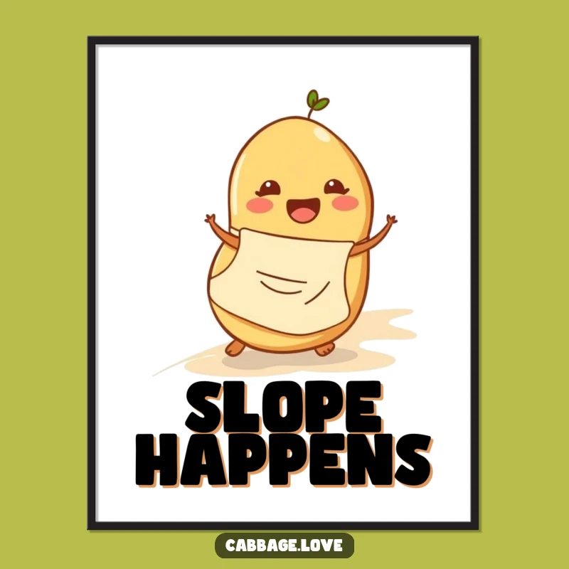 Funny Potato Rolling Poster: Cheerful Spud Apron Wall Art for Giggle-Inducing Decor