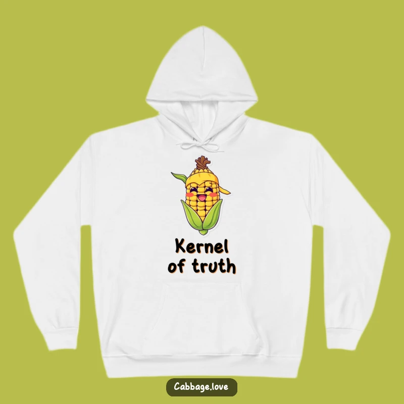 Funny Corn Cob Grin Hoodie: Cozy Bandana Kernel Sweatshirt for Warm Giggles